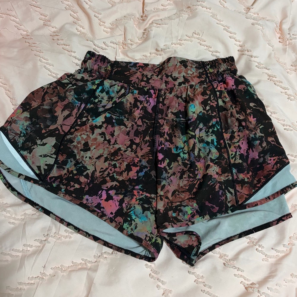 Lululemon Colorful Abstract Print Athletic Shorts